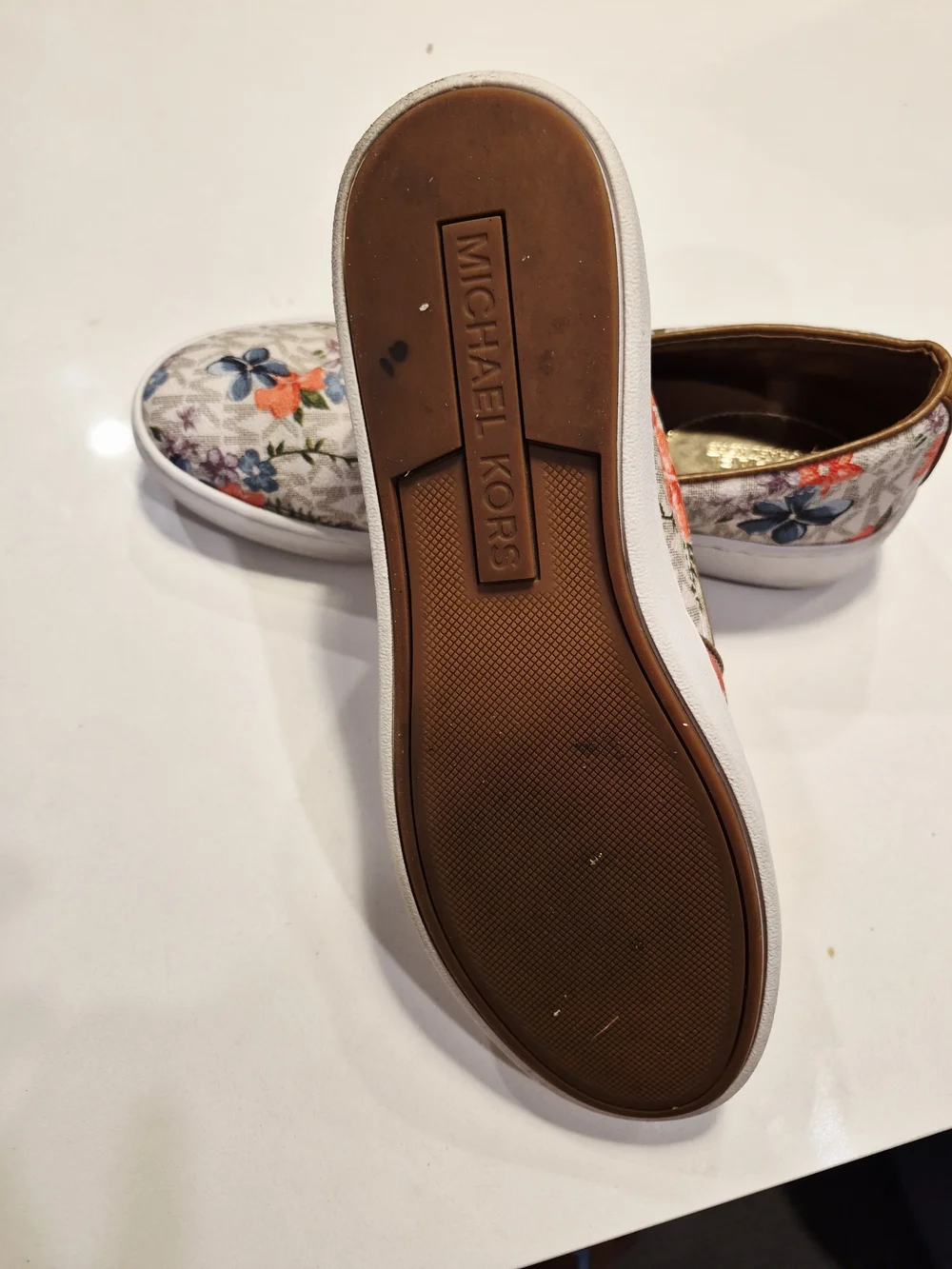 Michael Kors Women's Floral Slip-On Sneakers in Multi-Color Size 8